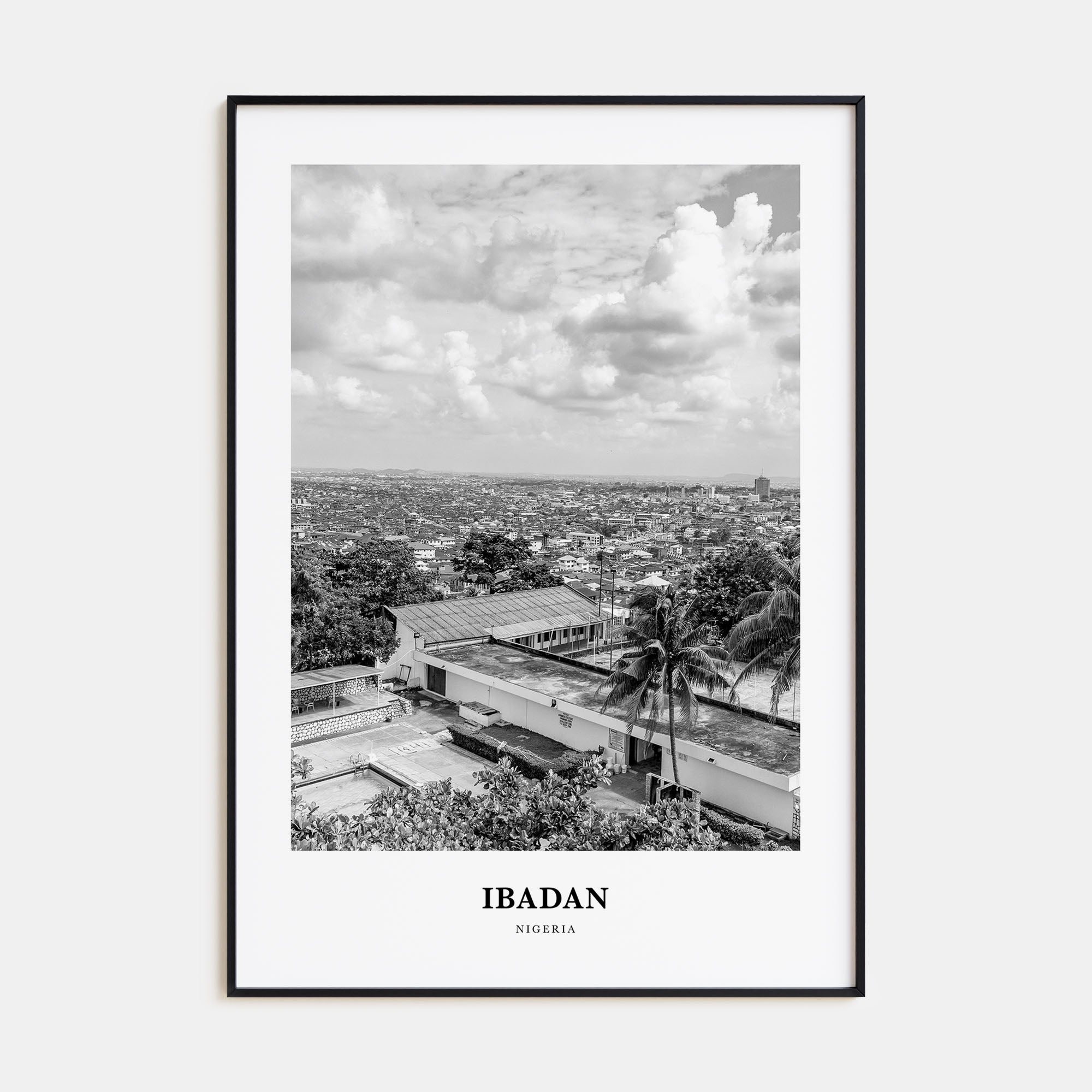 Ibadan Portrait B&W Poster