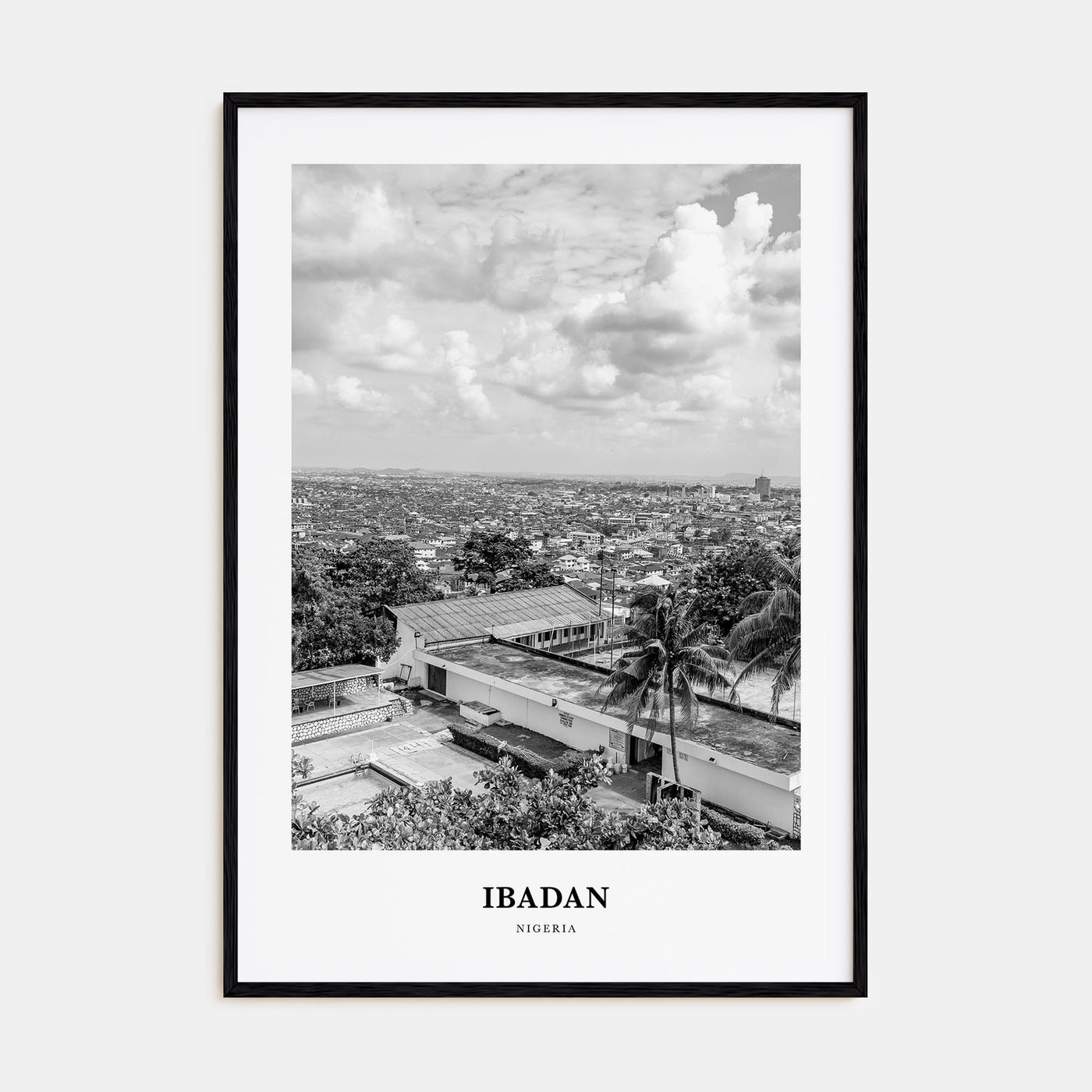 Ibadan Portrait B&W Poster