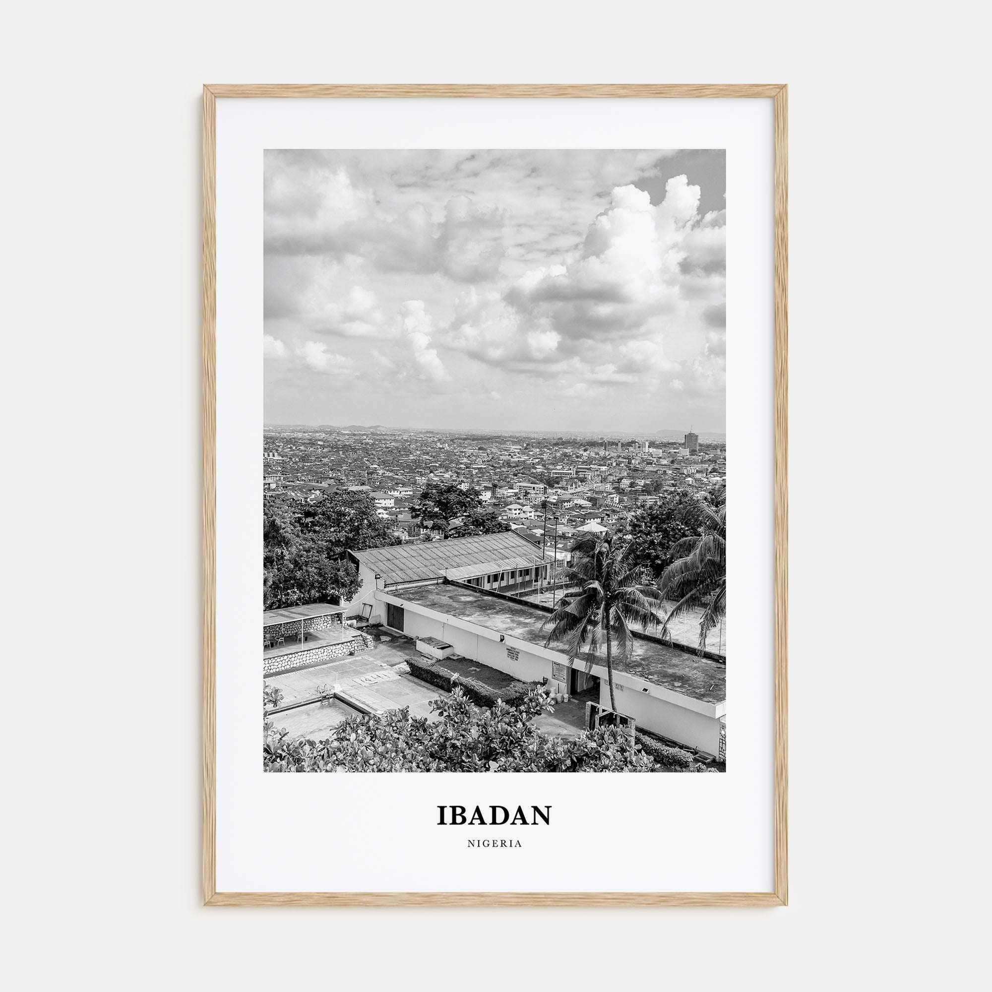 Ibadan Portrait B&W Poster
