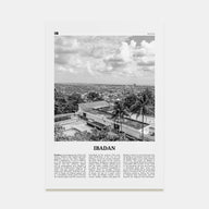 Ibadan Travel B&W Poster