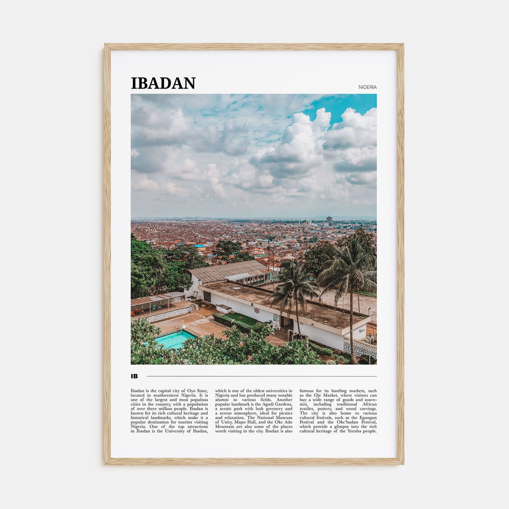 Ibadan Travel Color Poster
