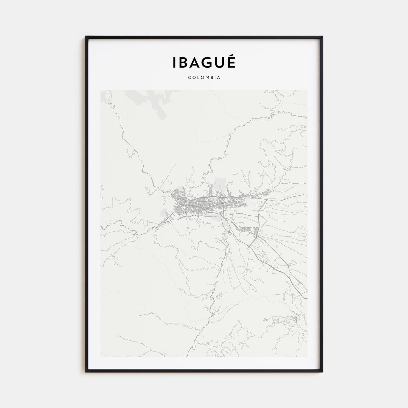 Ibagué Map Portrait Poster