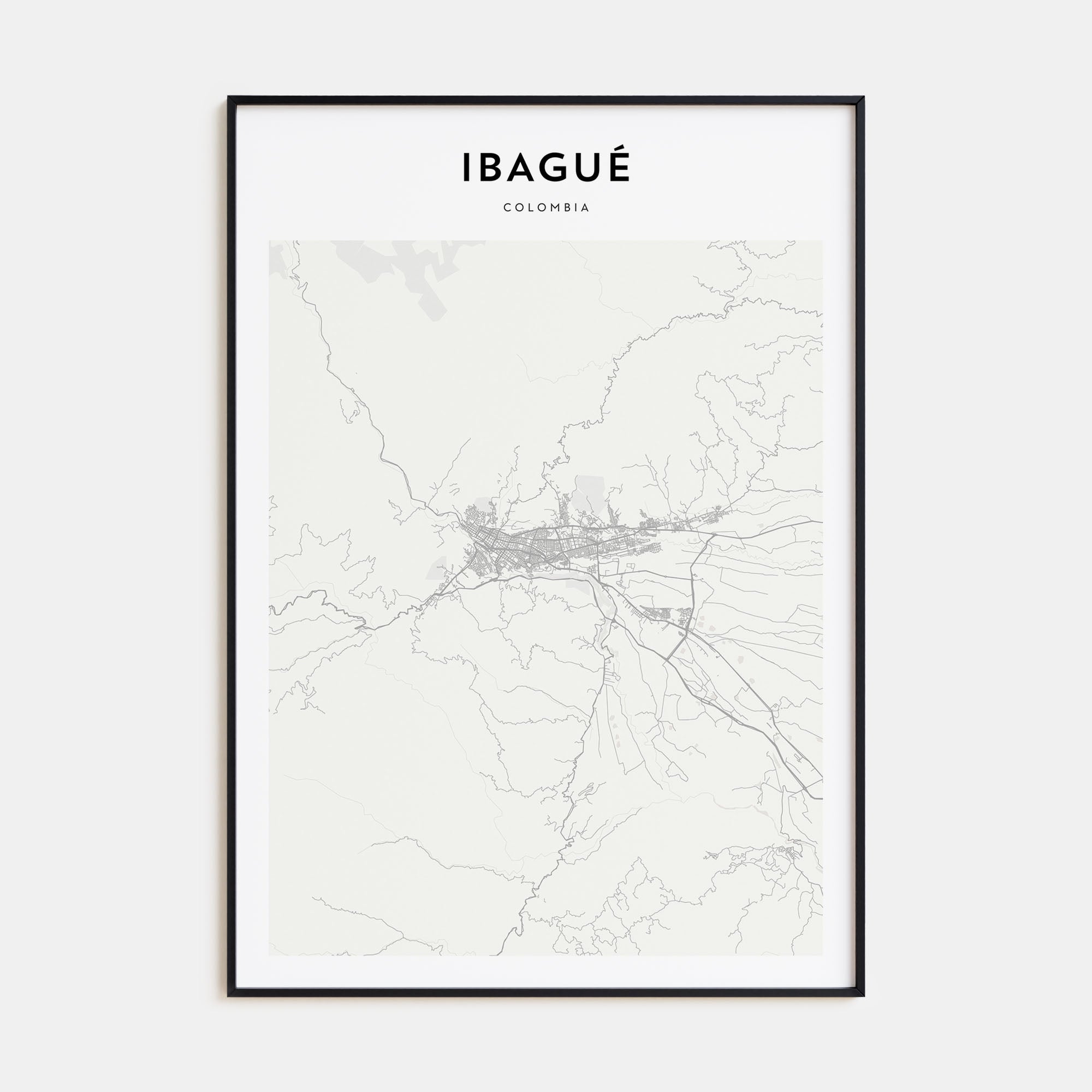 Ibagué Map Portrait Poster