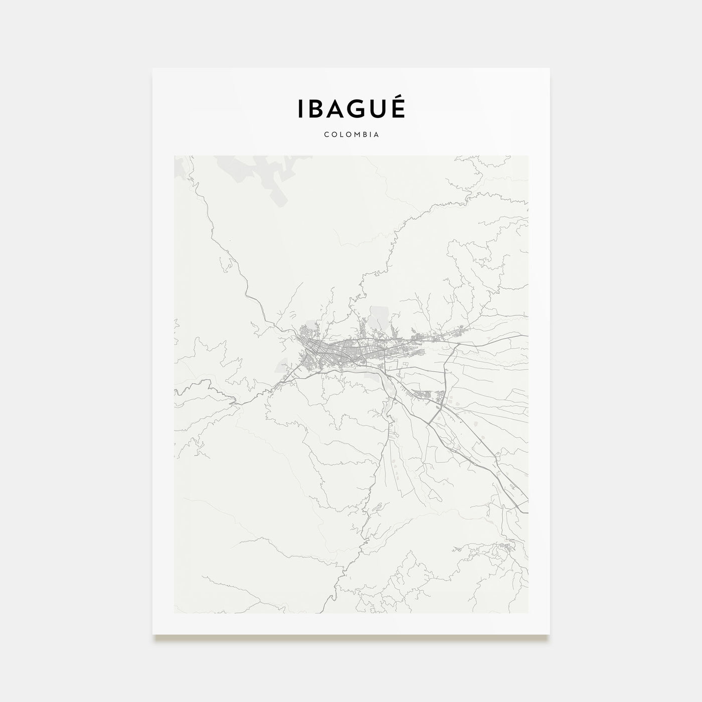 Ibagué Map Portrait Poster