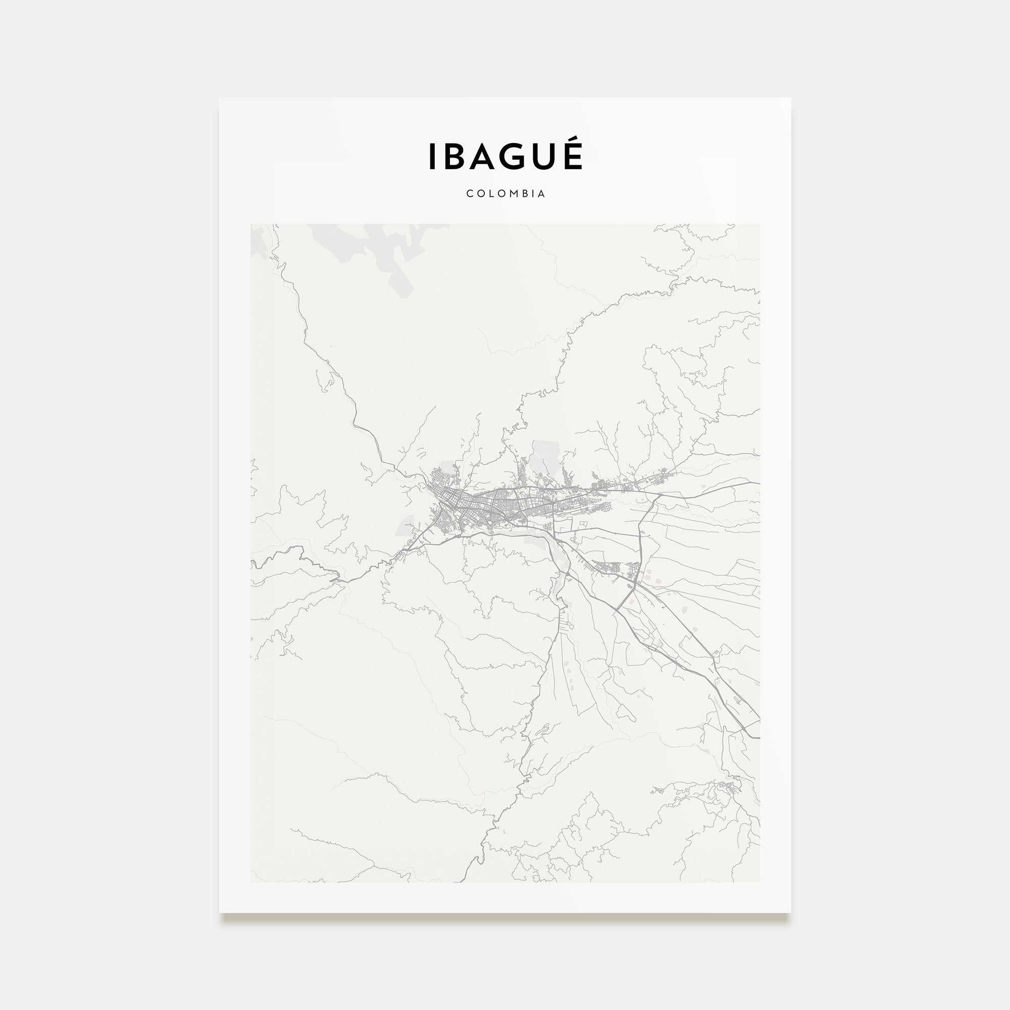 Ibagué Map Portrait Poster