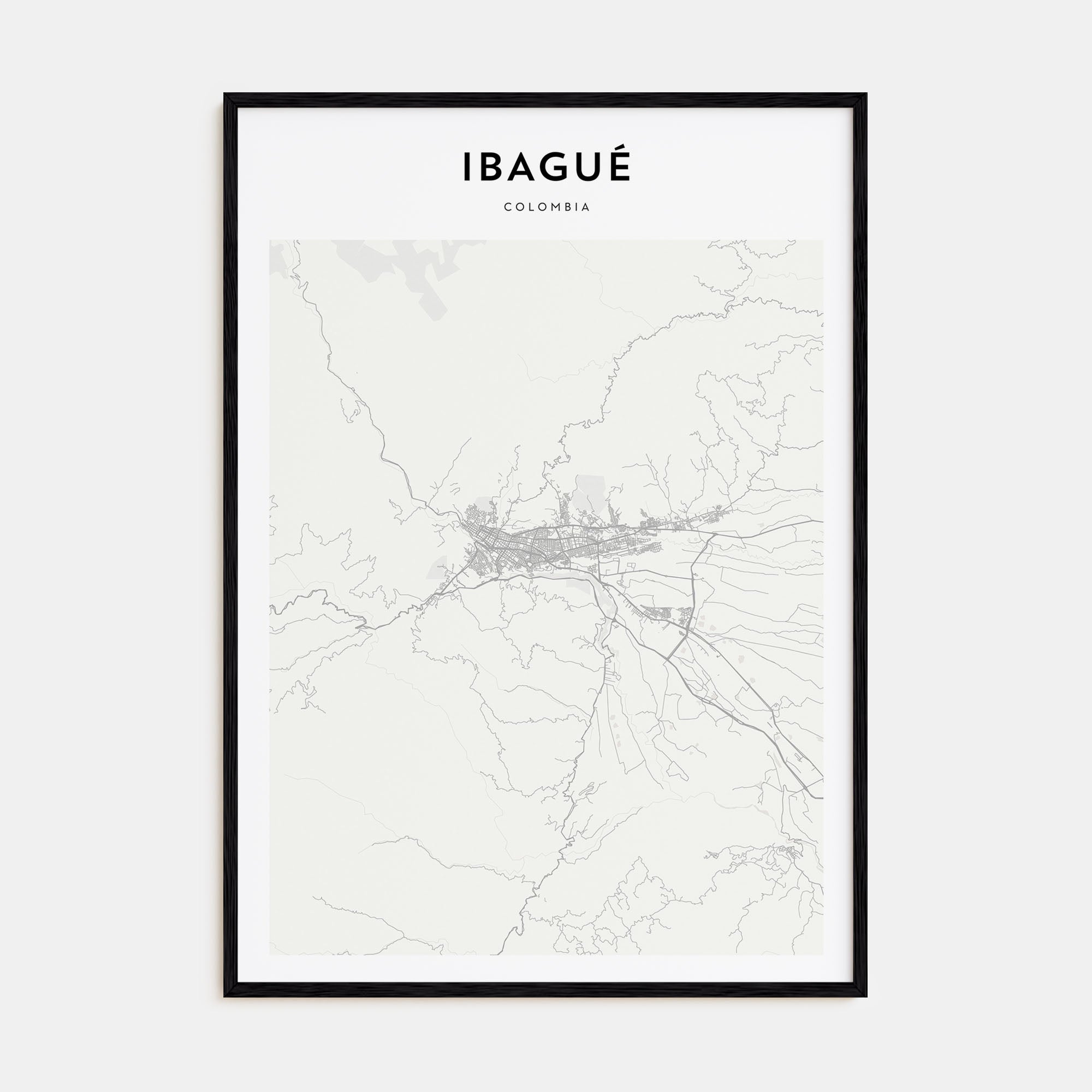 Ibagué Map Portrait Poster