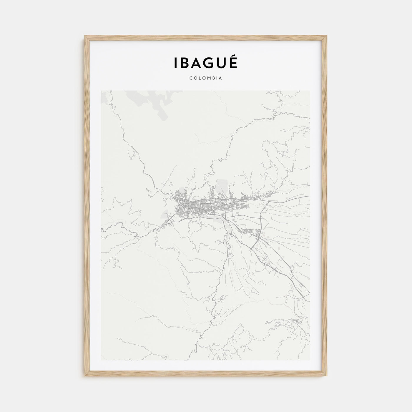 Ibagué Map Portrait Poster