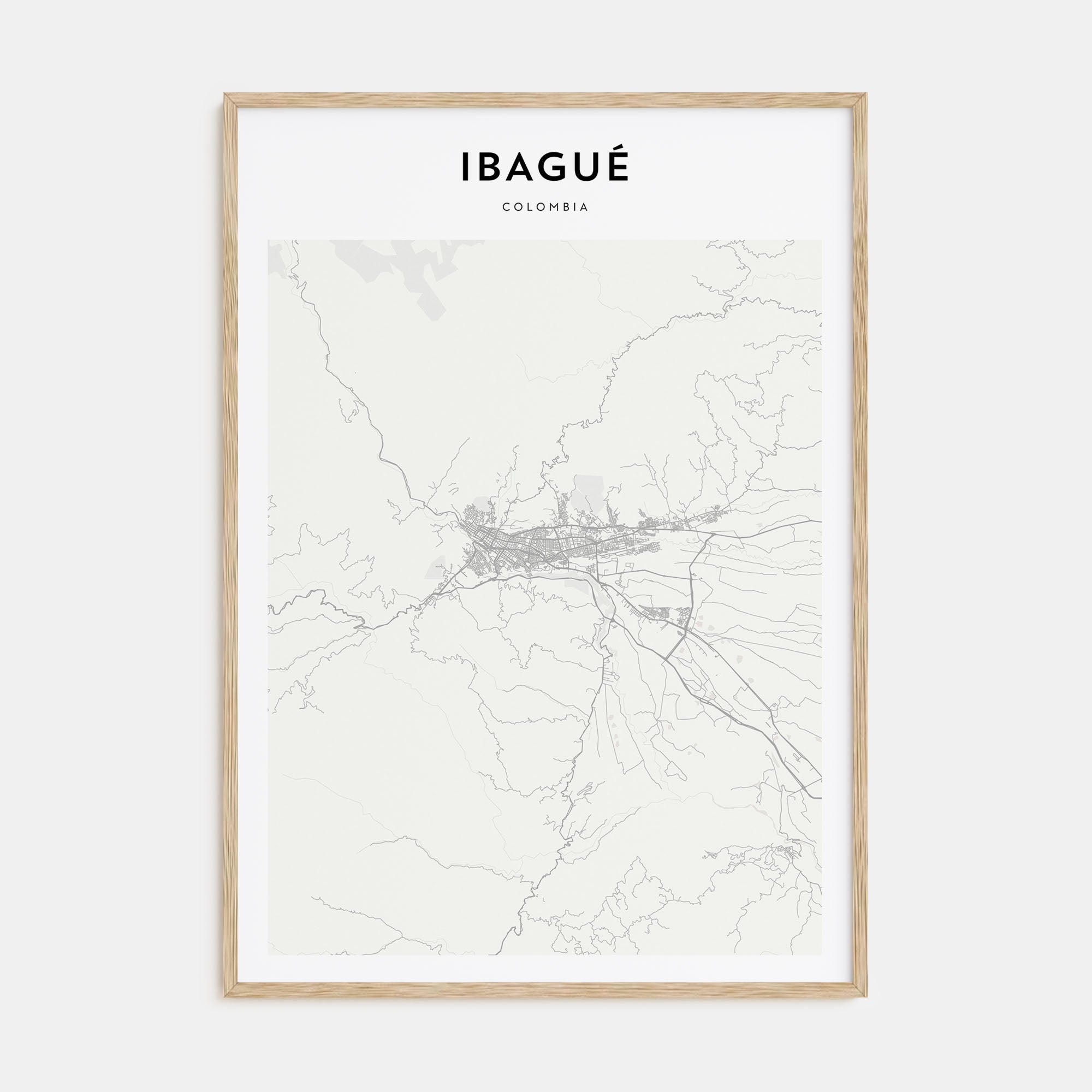 Ibagué Map Portrait Poster