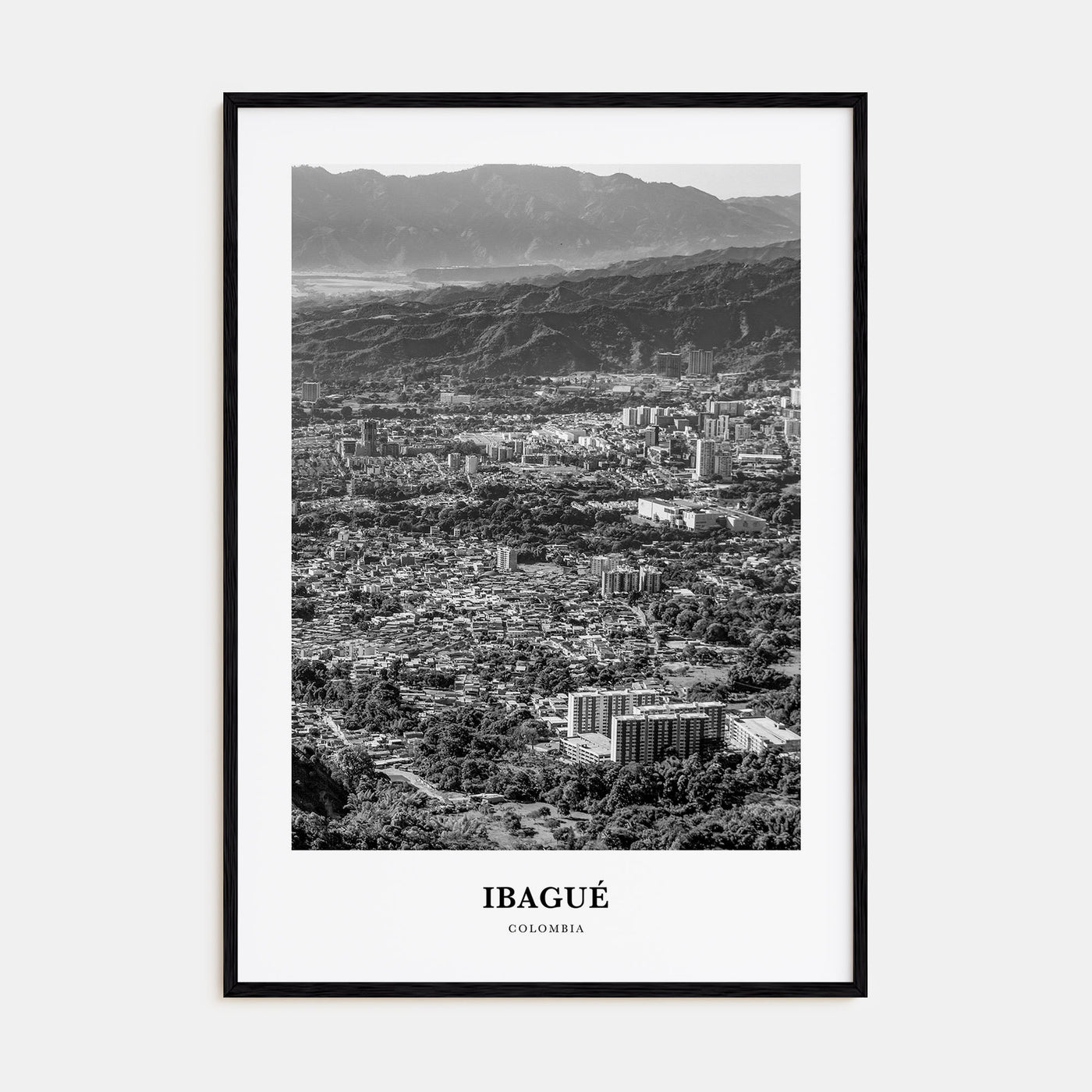 Ibagué Portrait B&W Poster