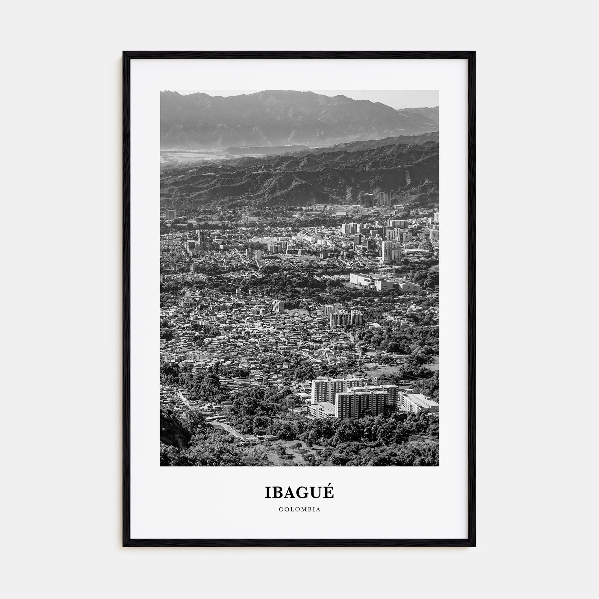 Ibagué Portrait B&W Poster