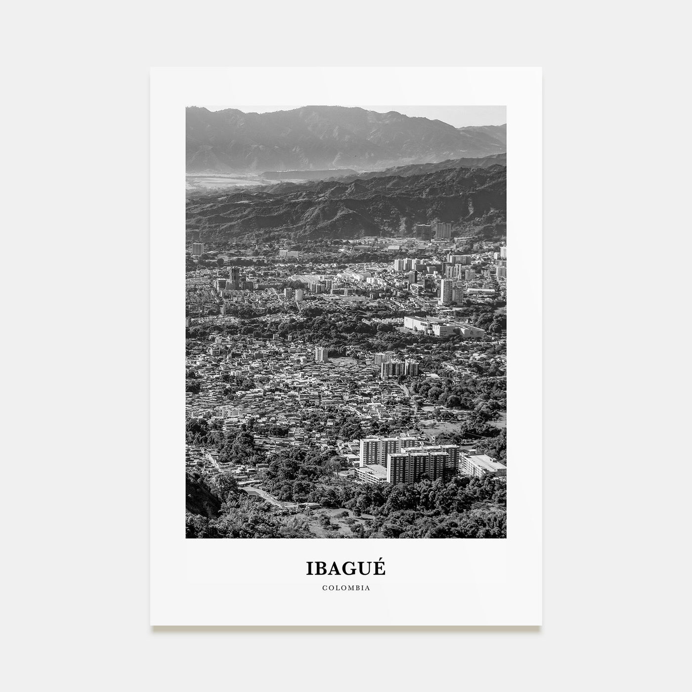 Ibagué Portrait B&W Poster