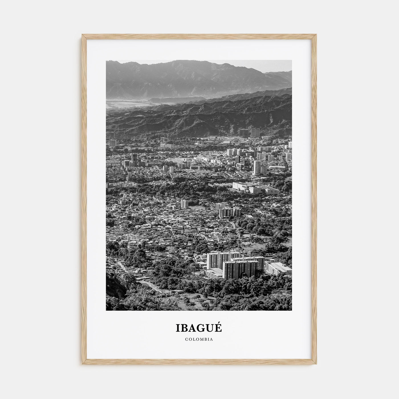 Ibagué Portrait B&W Poster