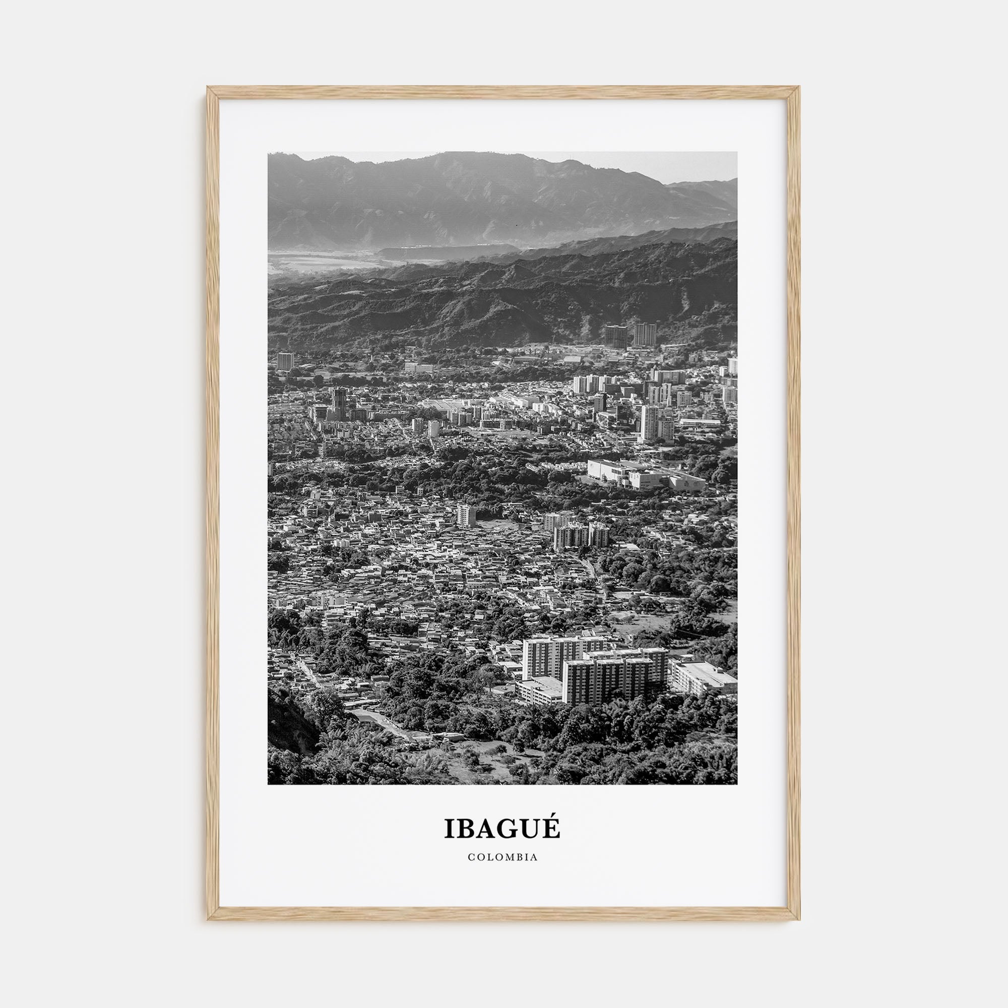 Ibagué Portrait B&W Poster