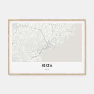 Ibiza Map Landscape Poster