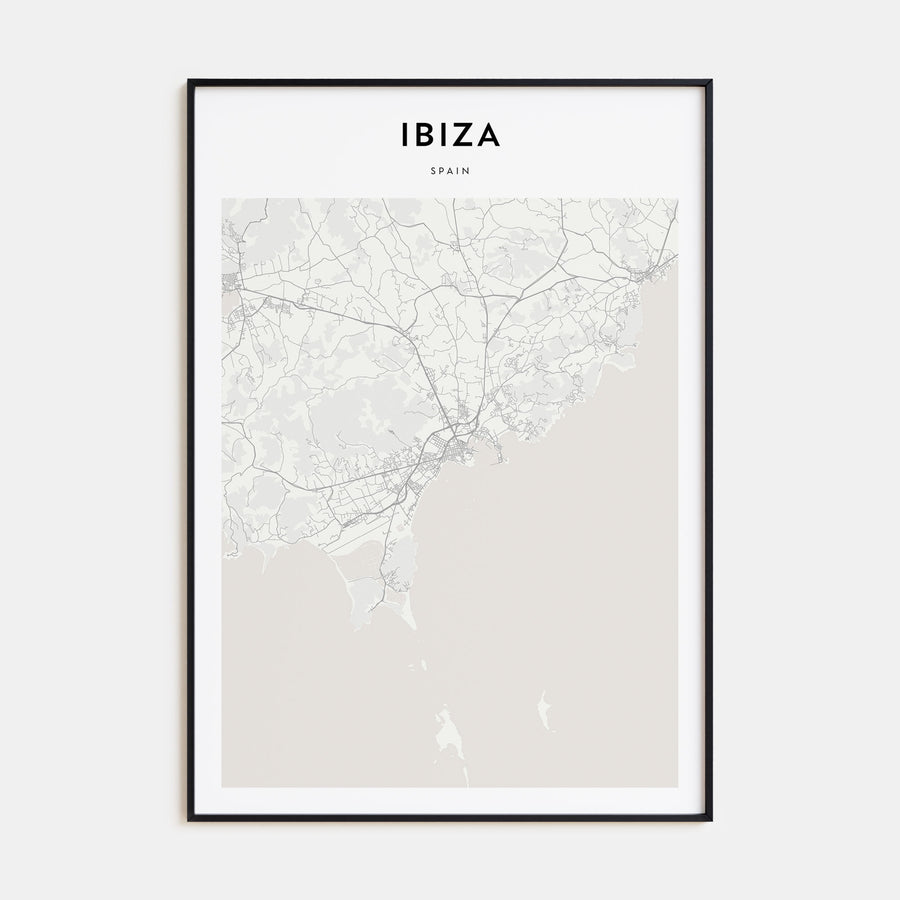 Ibiza Map Portrait Poster