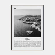 Ibiza Travel B&W Poster