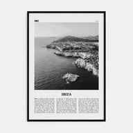 Ibiza Travel B&W Poster
