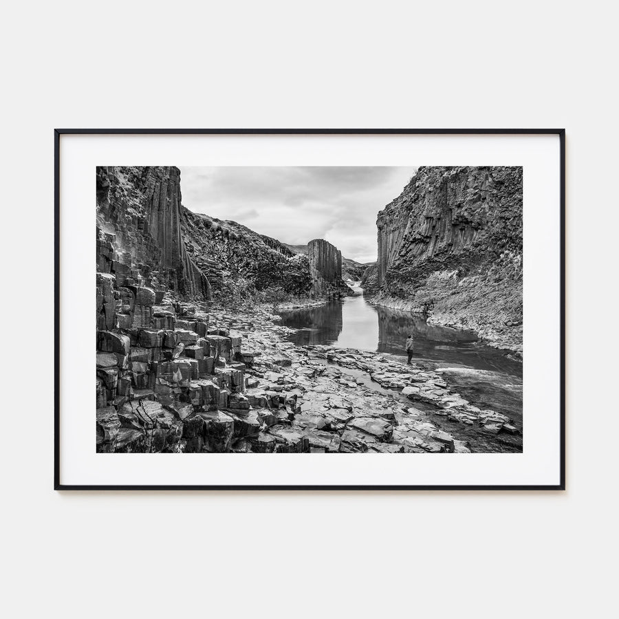 Iceland Landscape B&W Poster