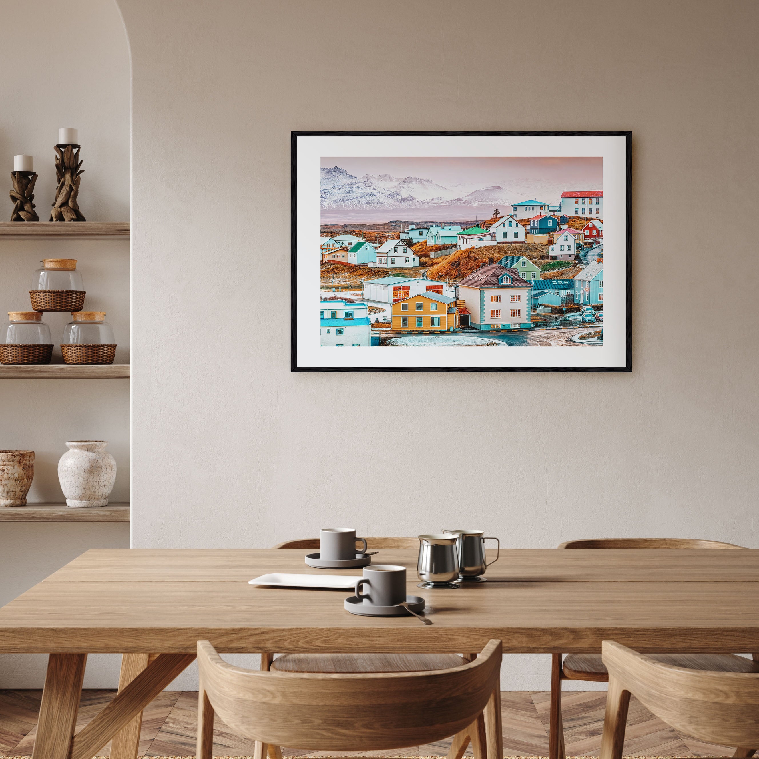 Iceland Landscape Color Poster