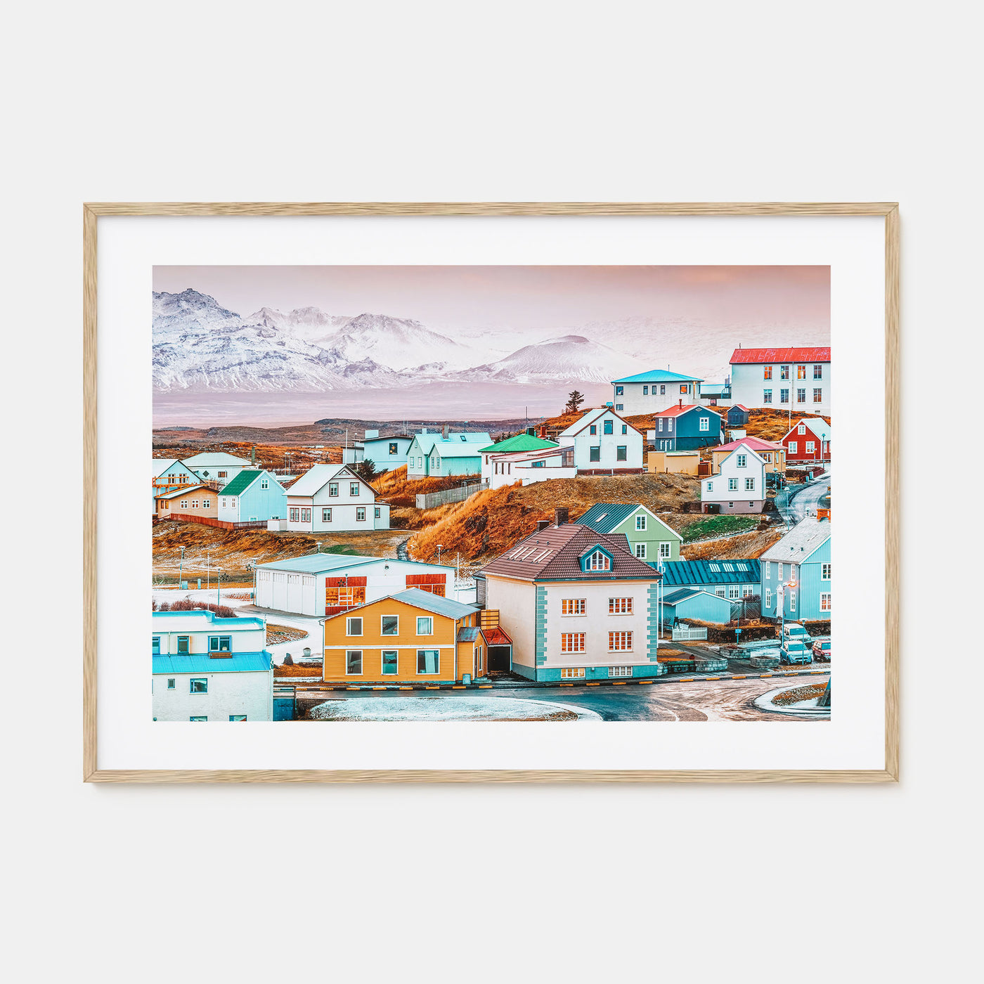 Iceland Landscape Color Poster