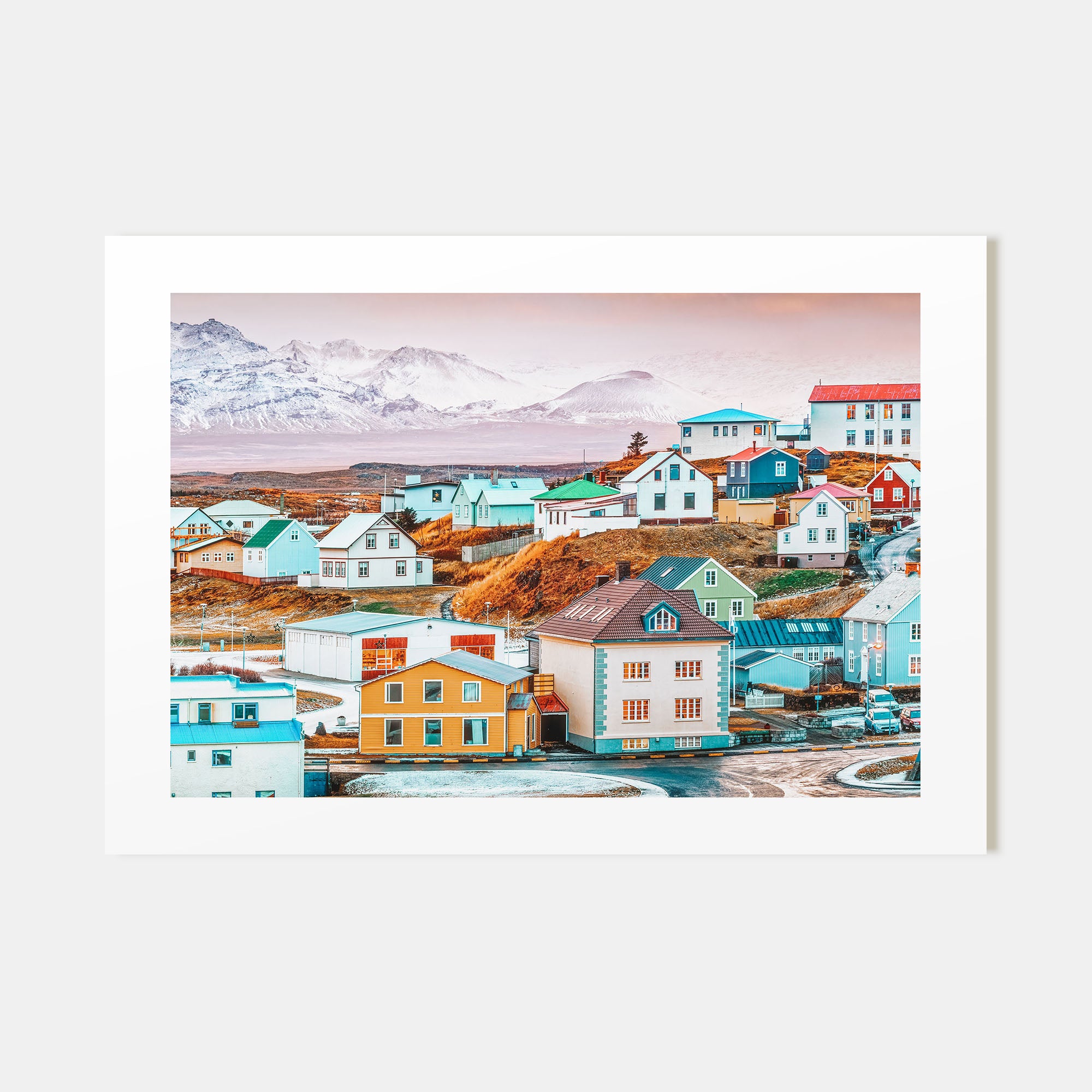 Iceland Landscape Color Poster