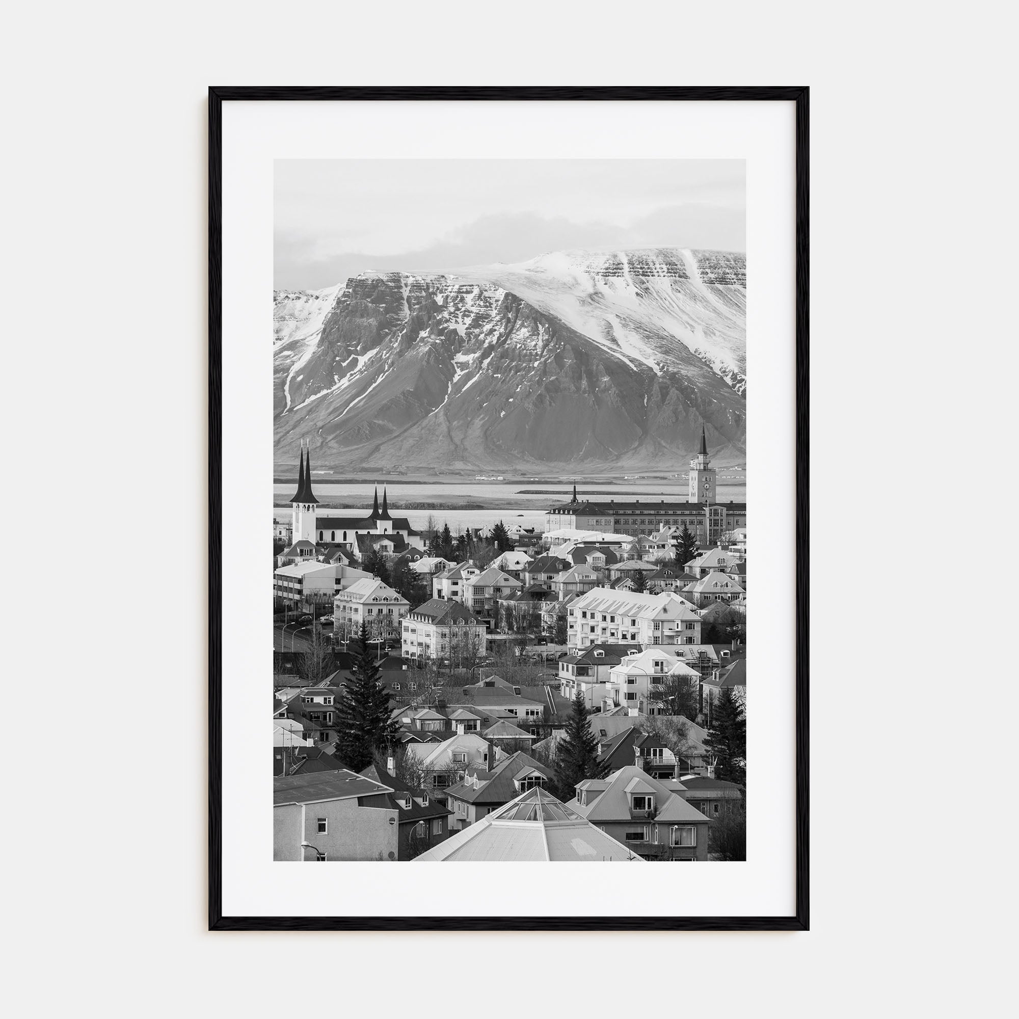 Iceland Photo B&W Poster