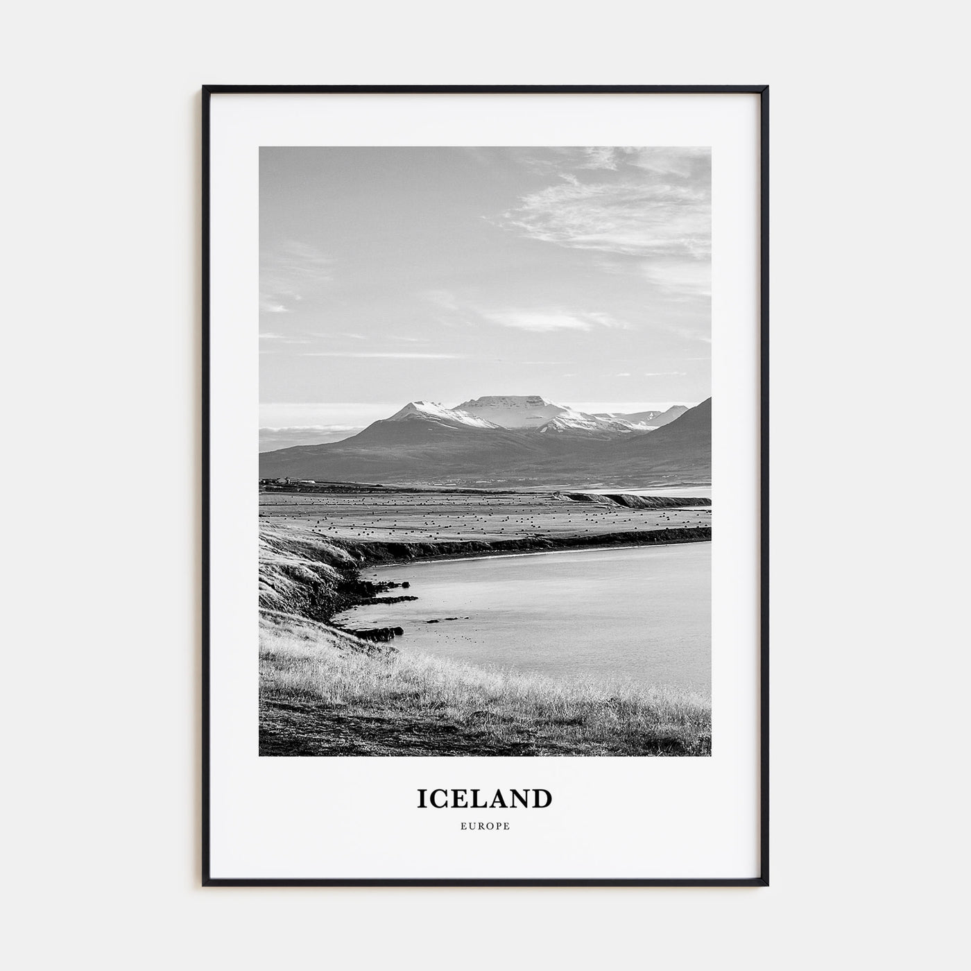 Iceland Portrait B&W No 1 Poster