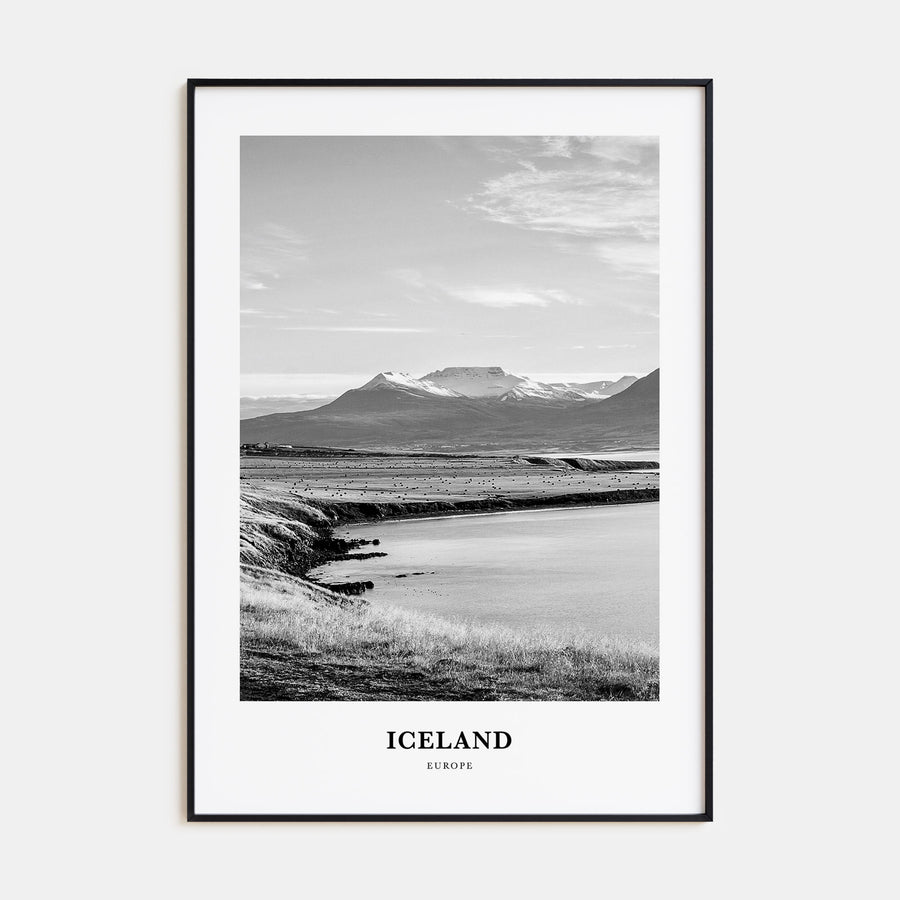 Iceland Portrait B&W No 1 Poster
