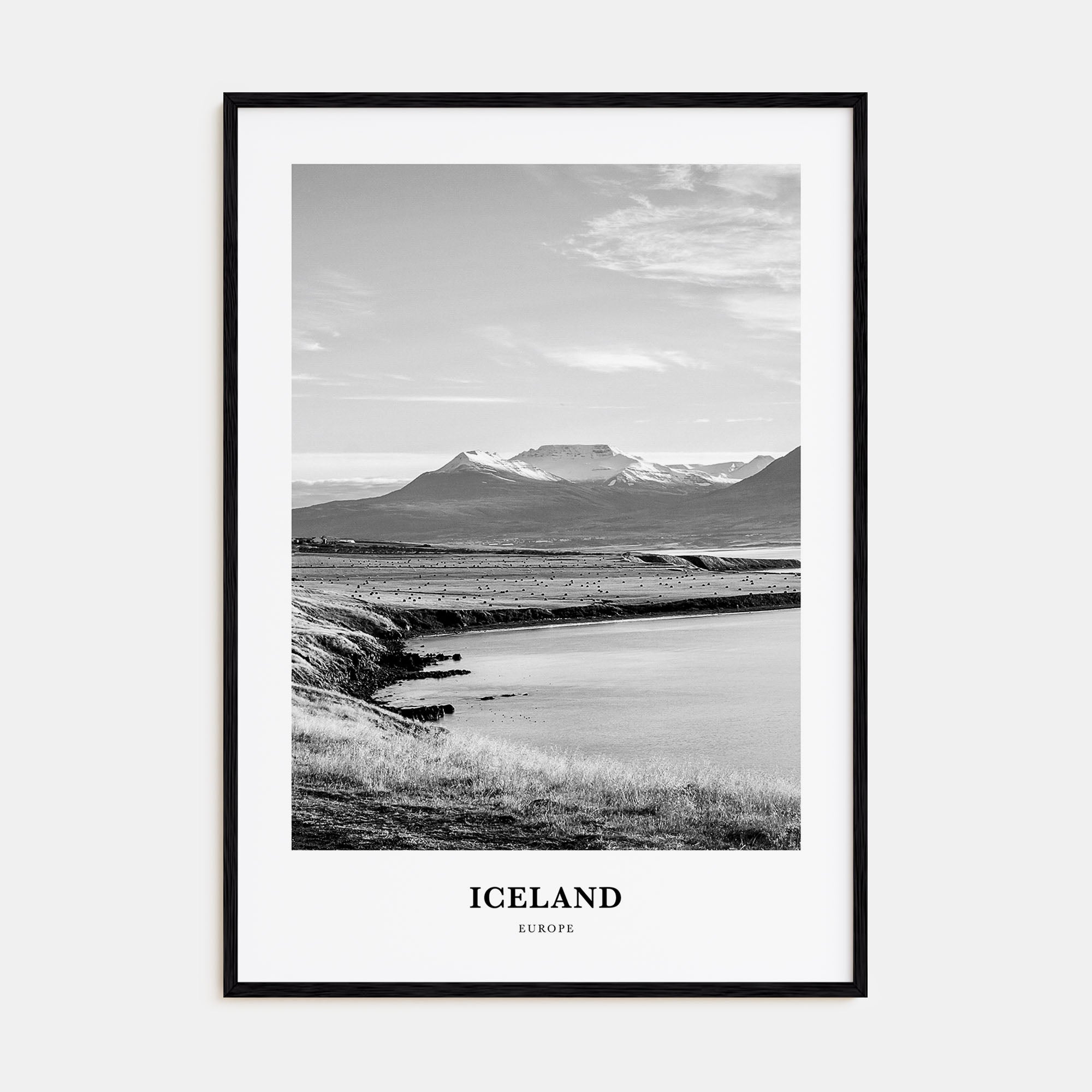 Iceland Portrait B&W No 1 Poster