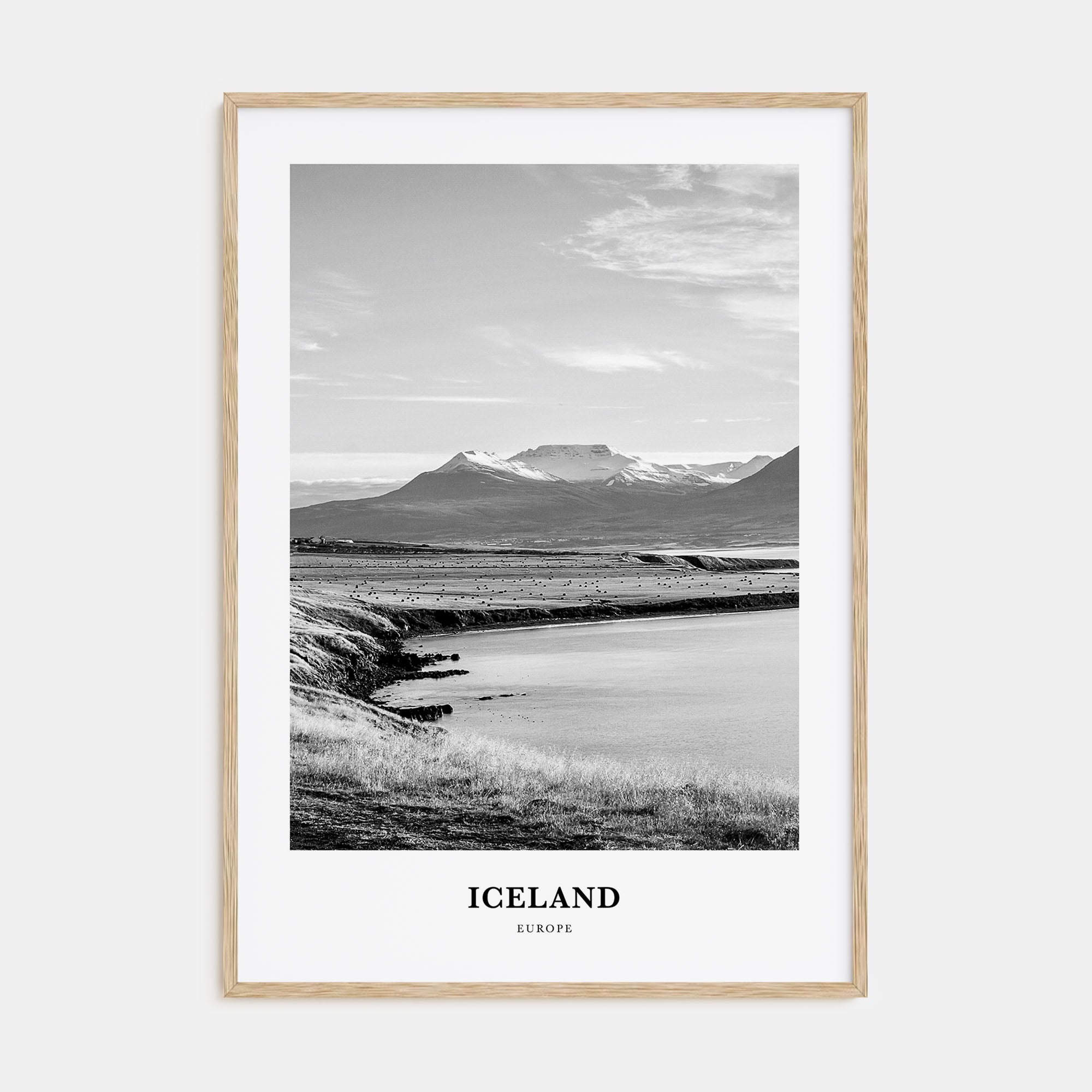 Iceland Portrait B&W No 1 Poster