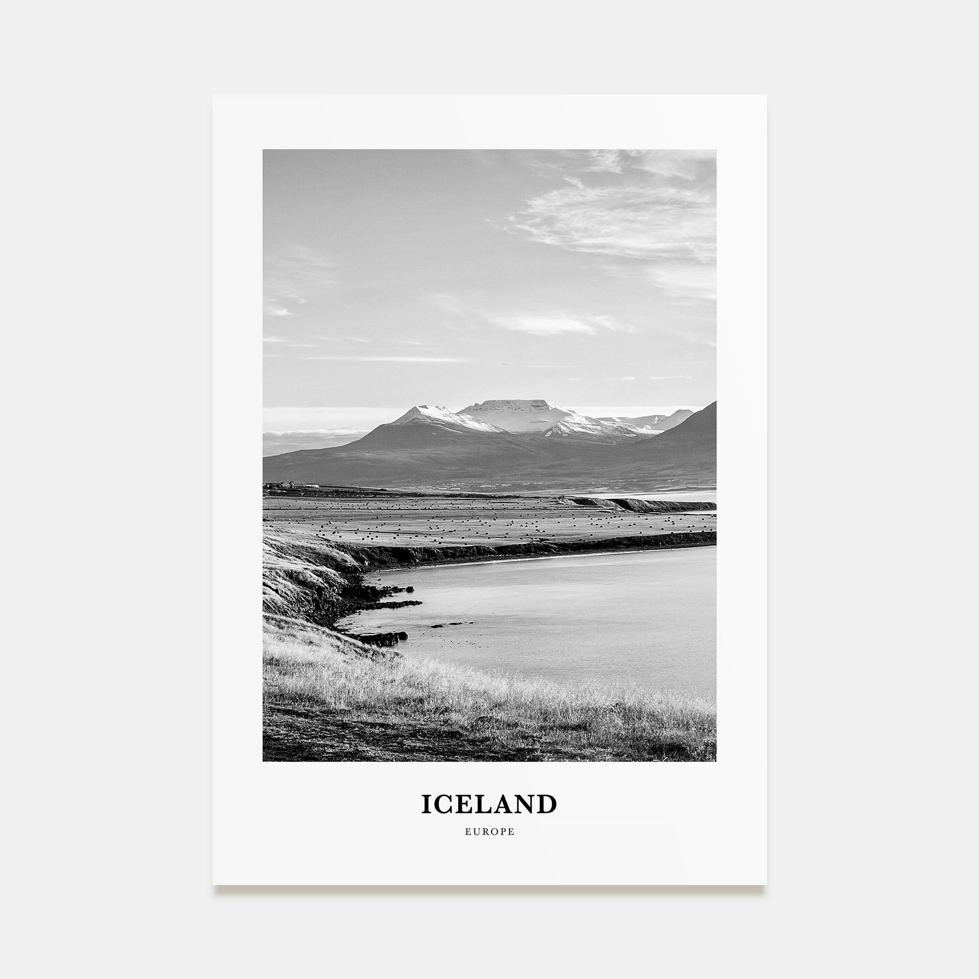 Iceland Portrait B&W No 1 Poster
