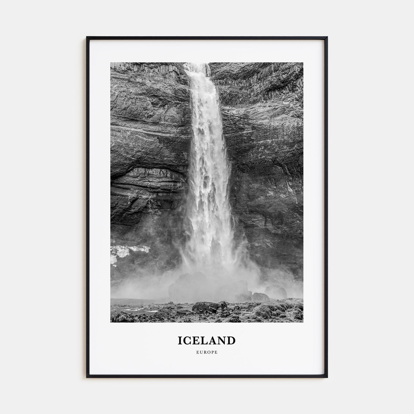 Iceland Portrait B&W No 2 Poster