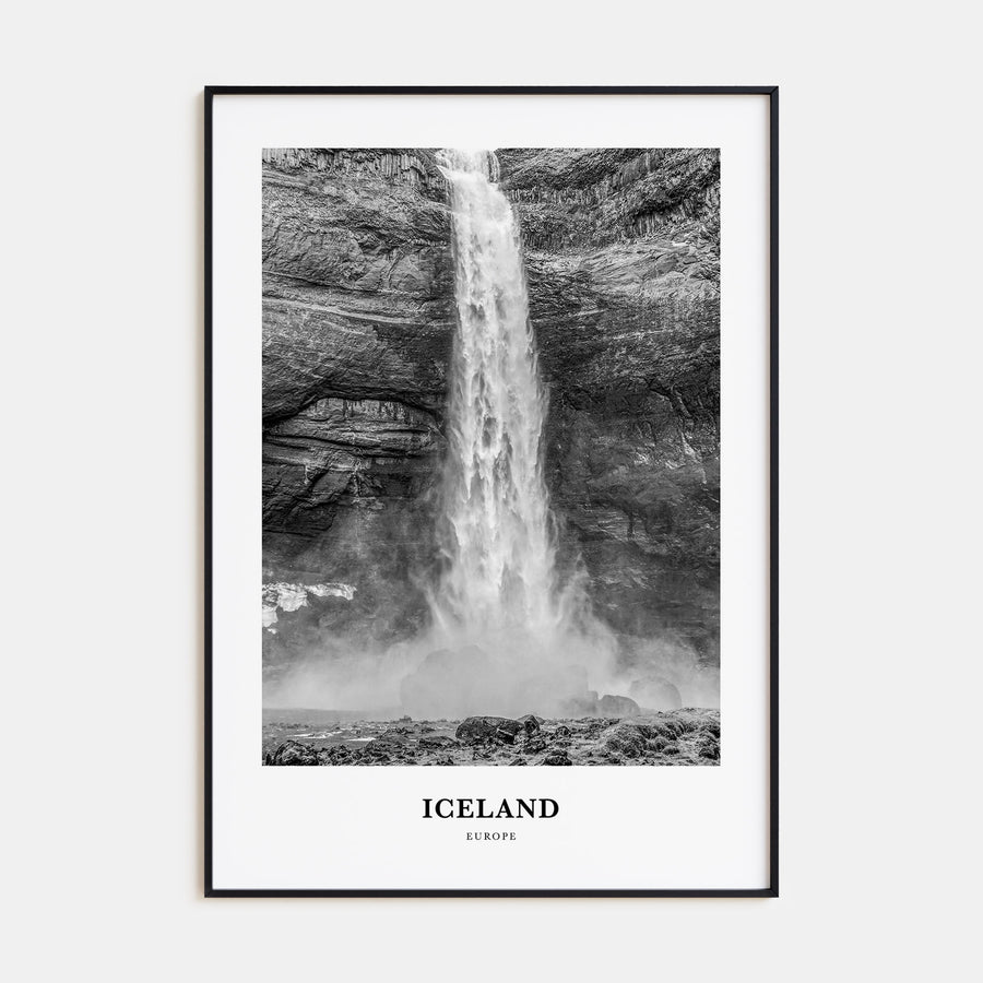 Iceland Portrait B&W No 2 Poster
