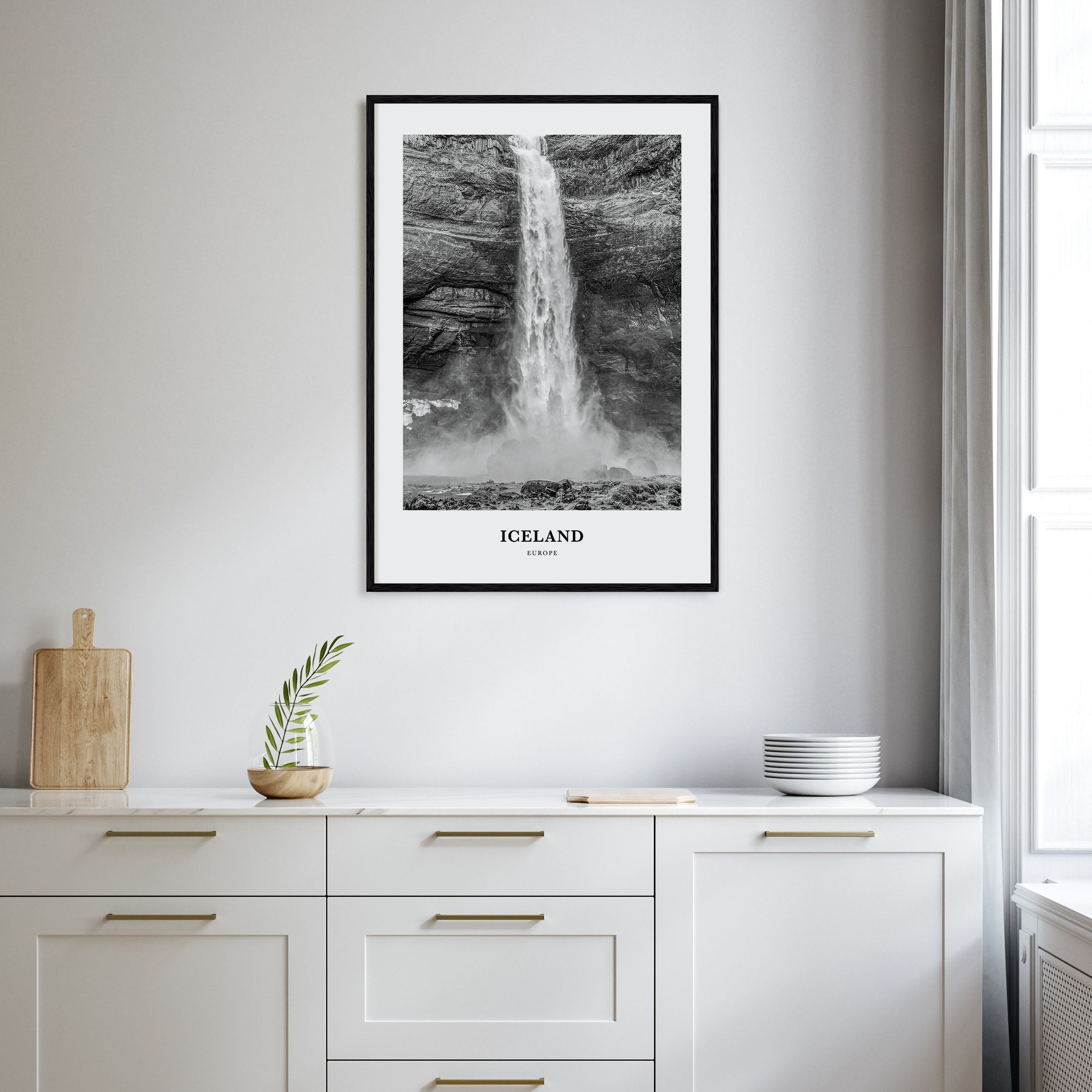 Iceland Portrait B&W No 2 Poster