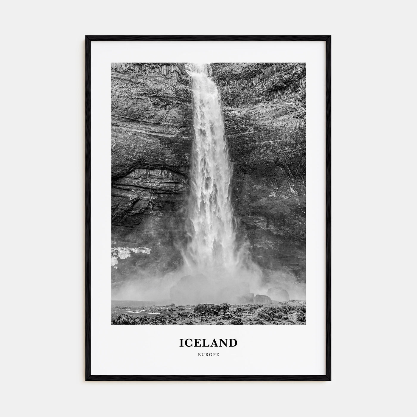 Iceland Portrait B&W No 2 Poster