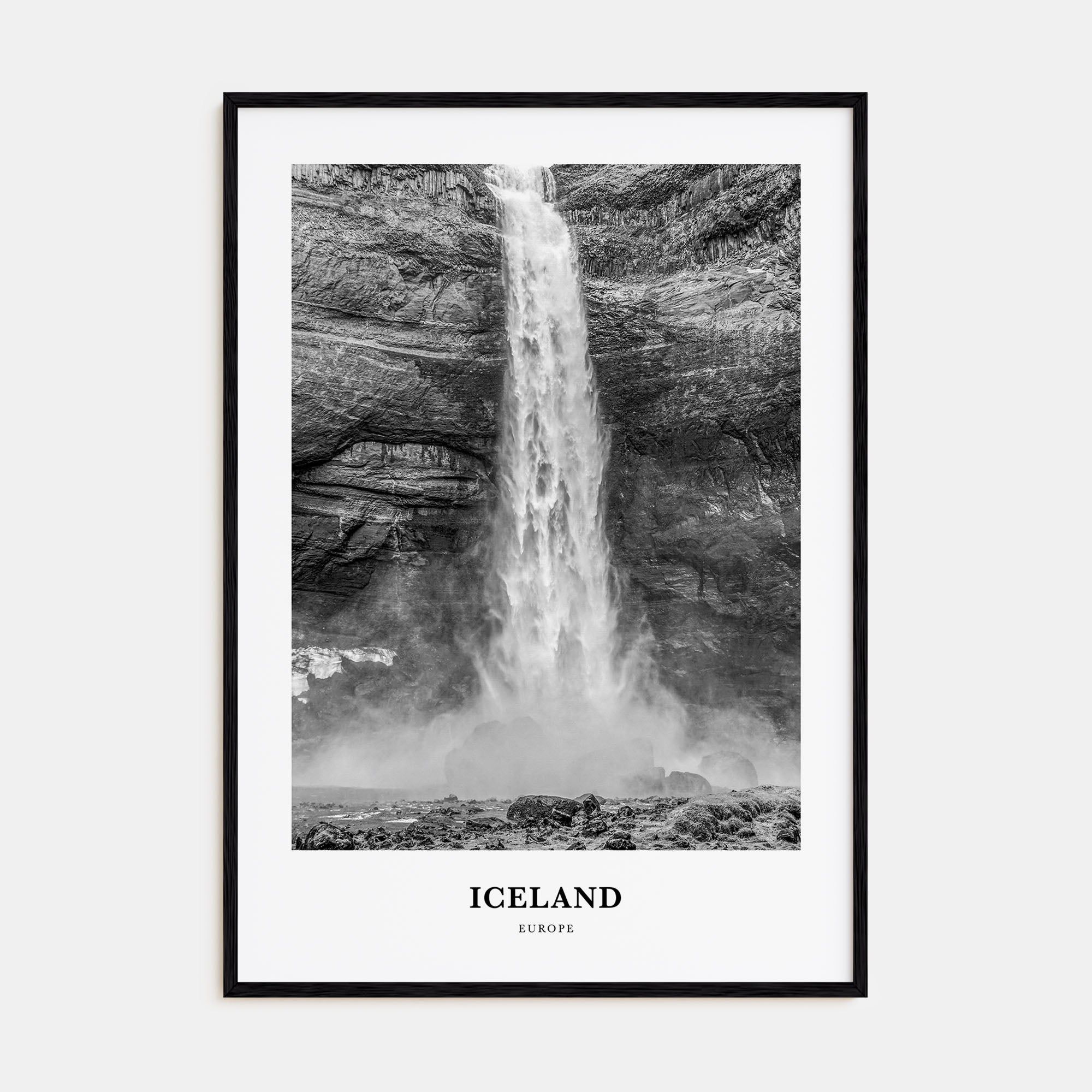 Iceland Portrait B&W No 2 Poster