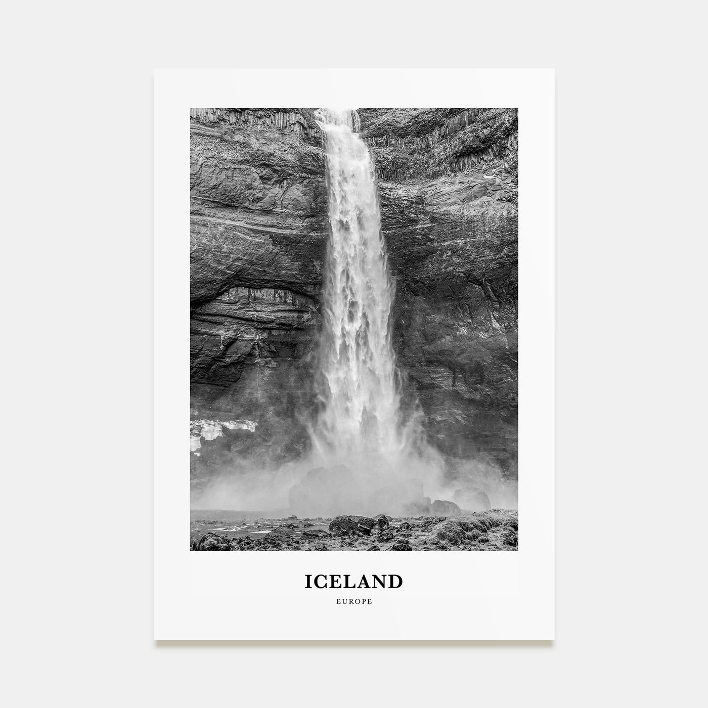 Iceland Portrait B&W No 2 Poster