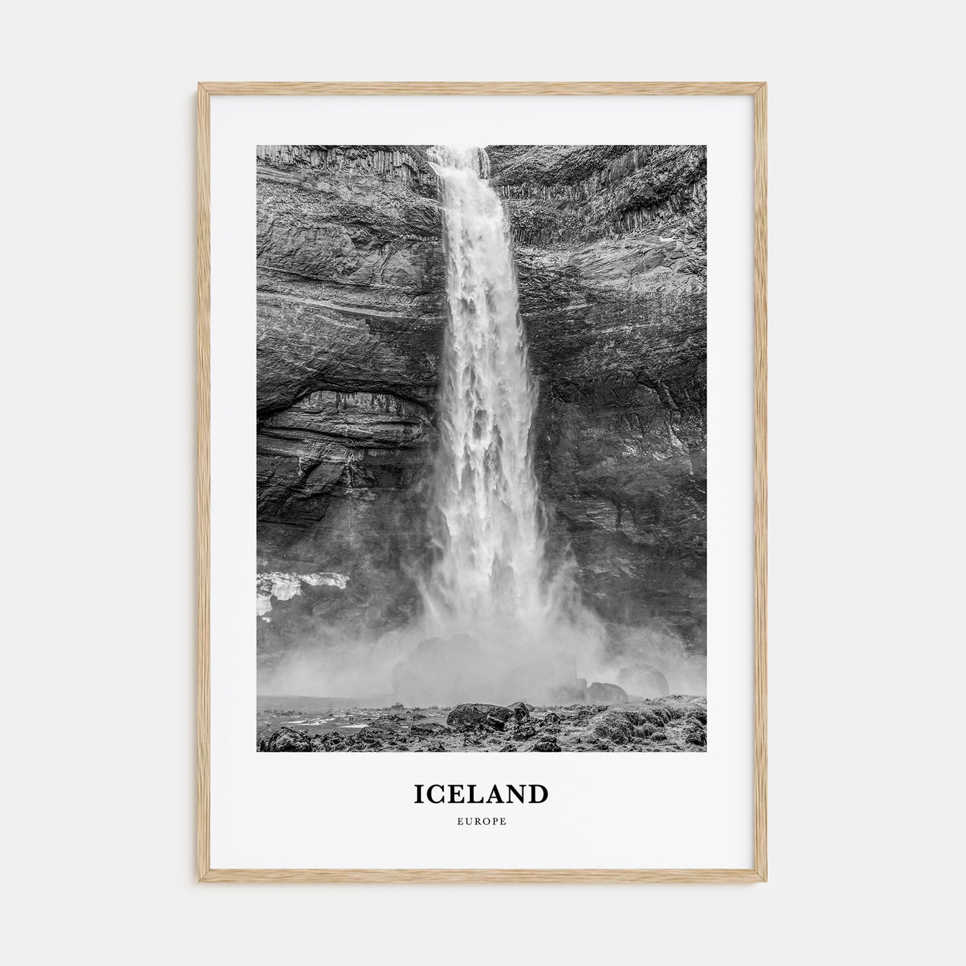 Iceland Portrait B&W No 2 Poster