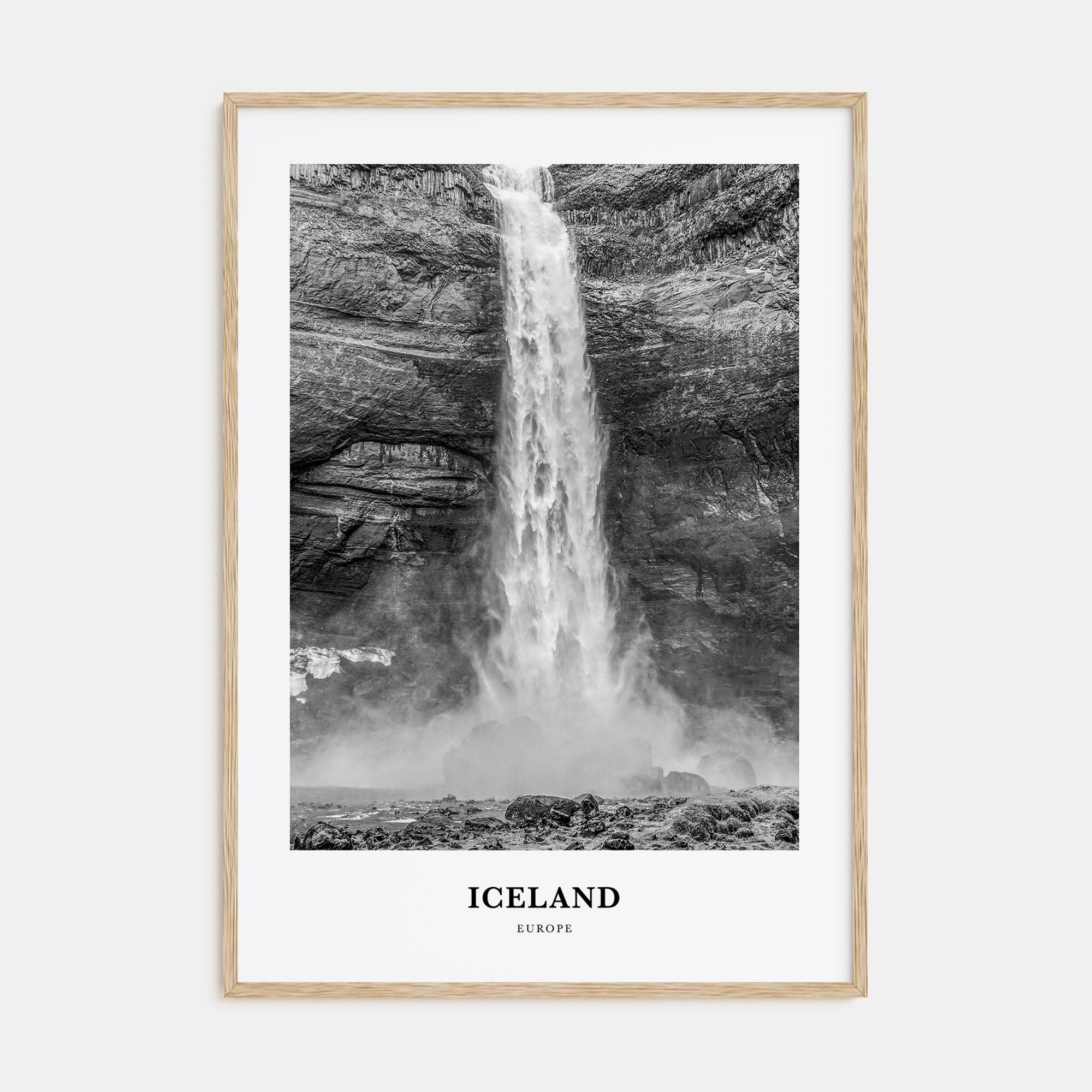 Iceland Portrait B&W No 2 Poster