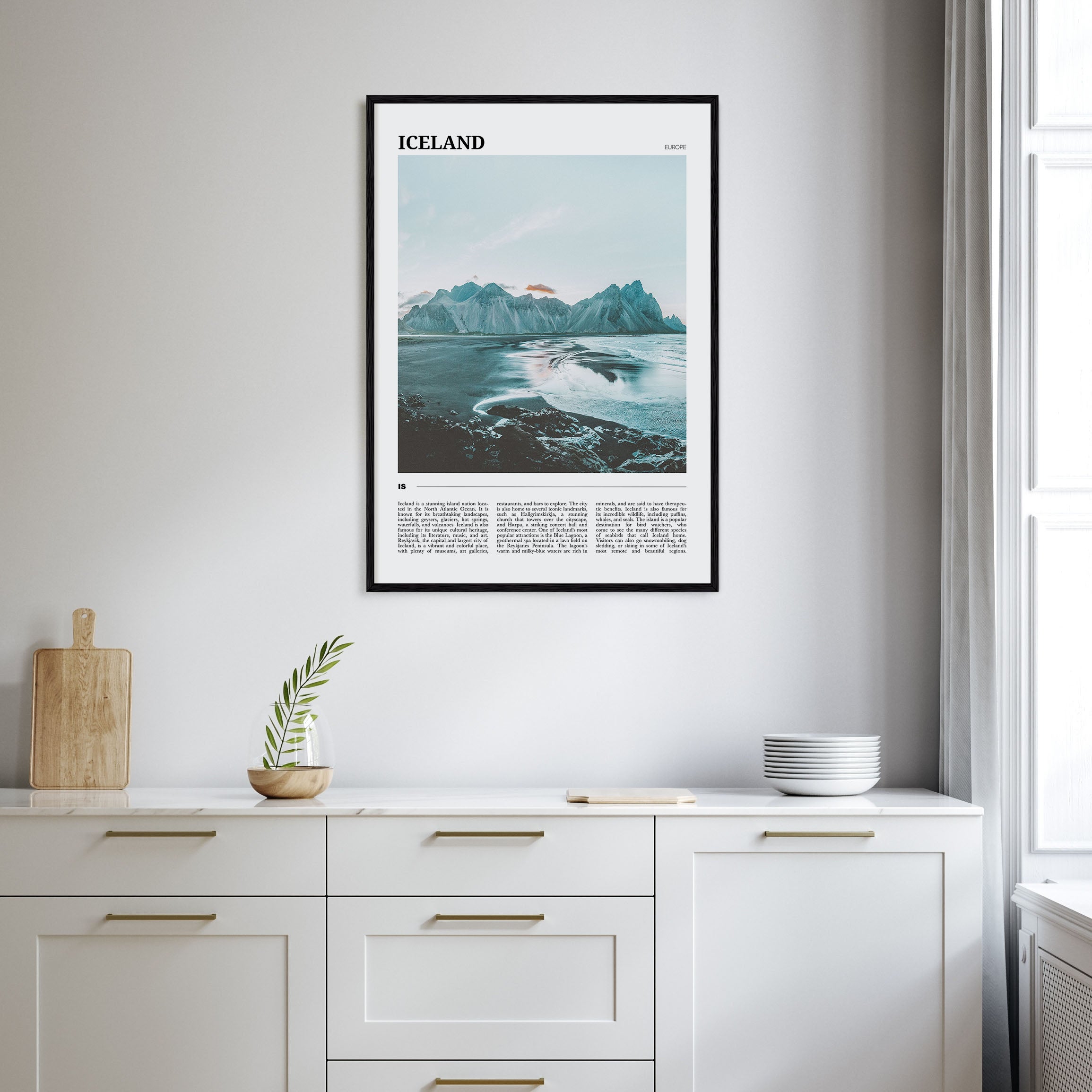 Iceland Travel Color Poster