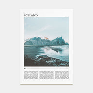 Iceland Travel Color Poster