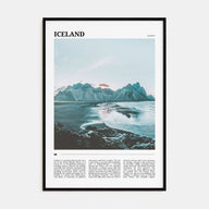 Iceland Travel Color Poster