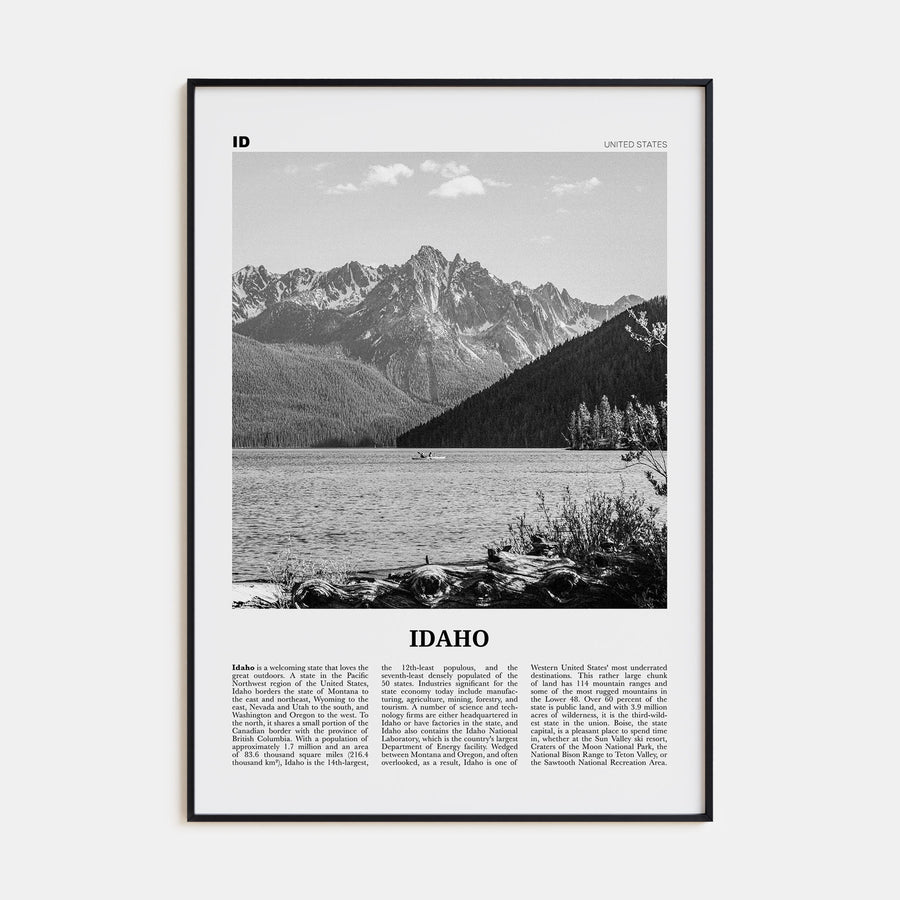 Idaho Travel B&W No 1 Poster