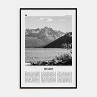 Idaho Travel B&W No 1 Poster