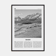 Idaho Travel B&W No 2 Poster