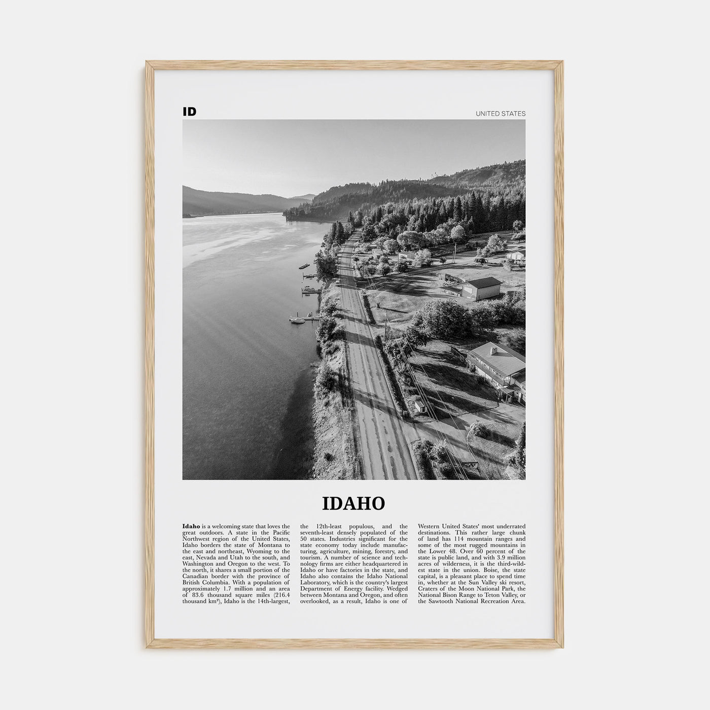 Idaho Travel B&W No 3 Poster