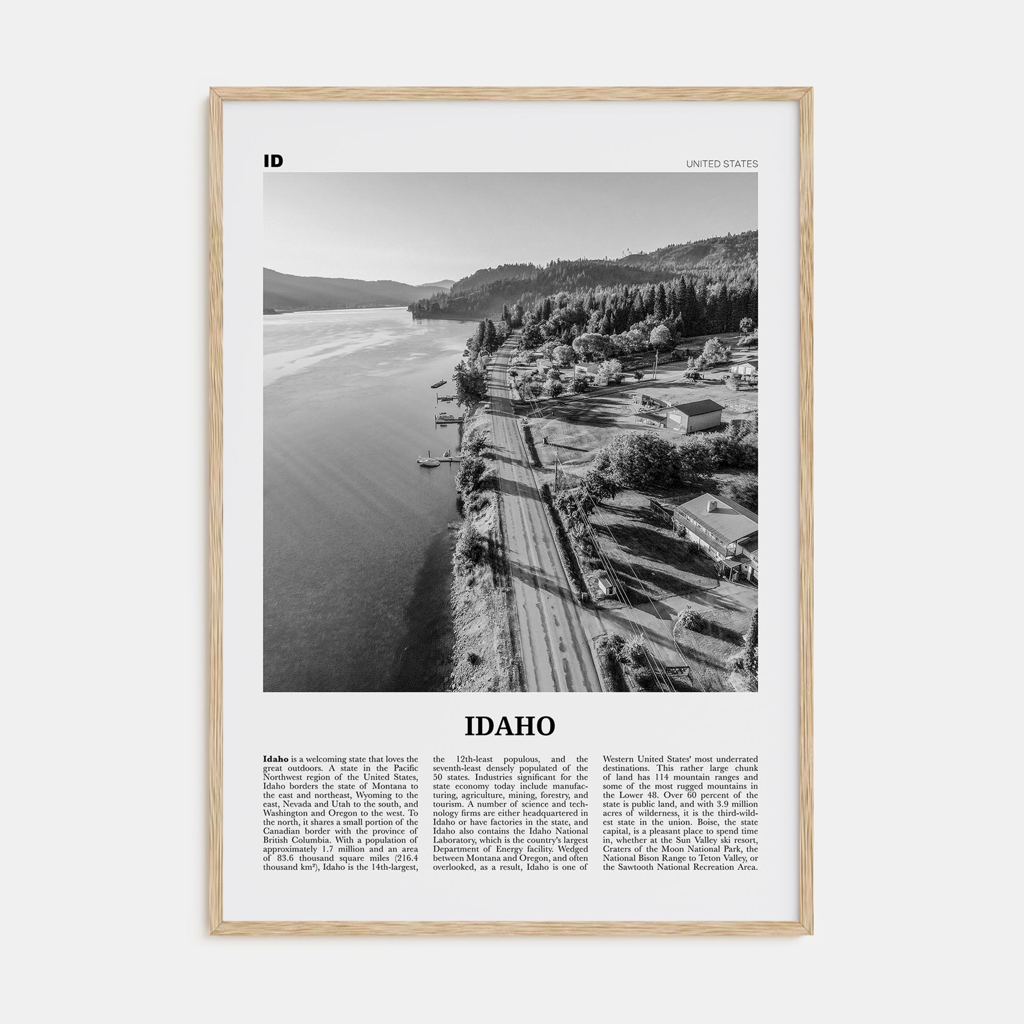 Idaho Travel B&W No 3 Poster