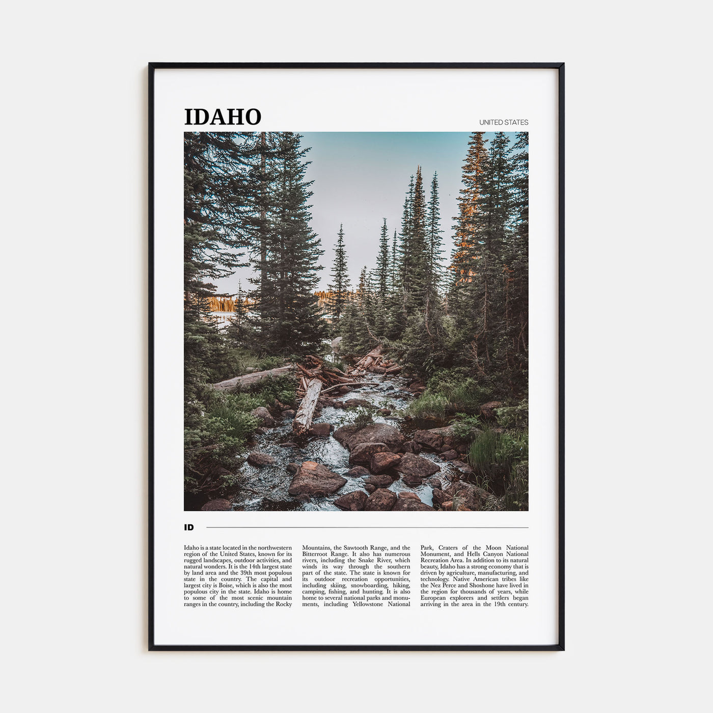 Idaho Travel Color No 1 Poster
