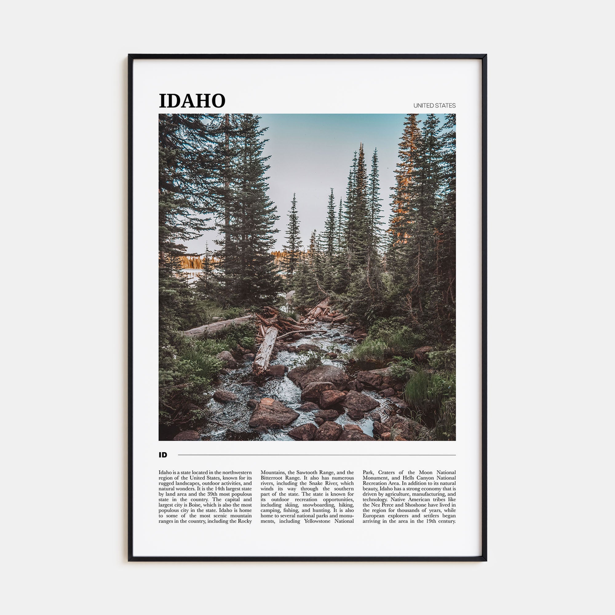 Idaho Travel Color No 1 Poster