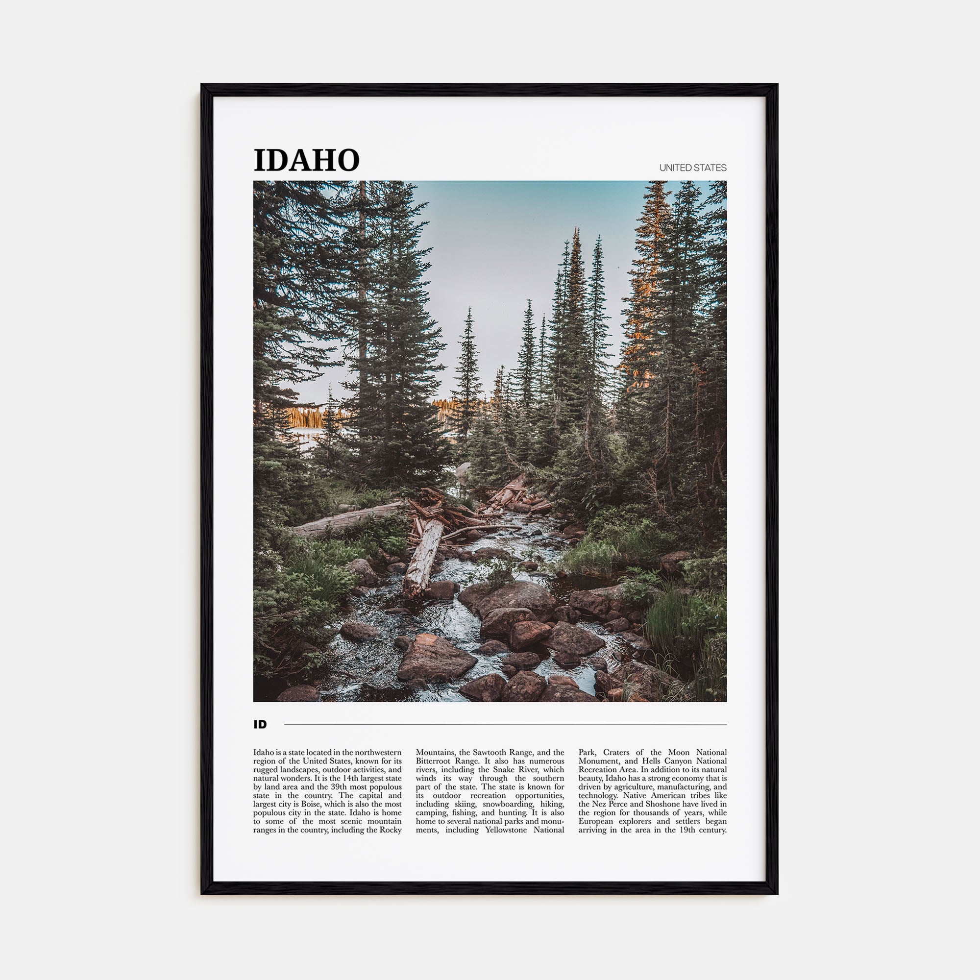 Idaho Travel Color No 1 Poster